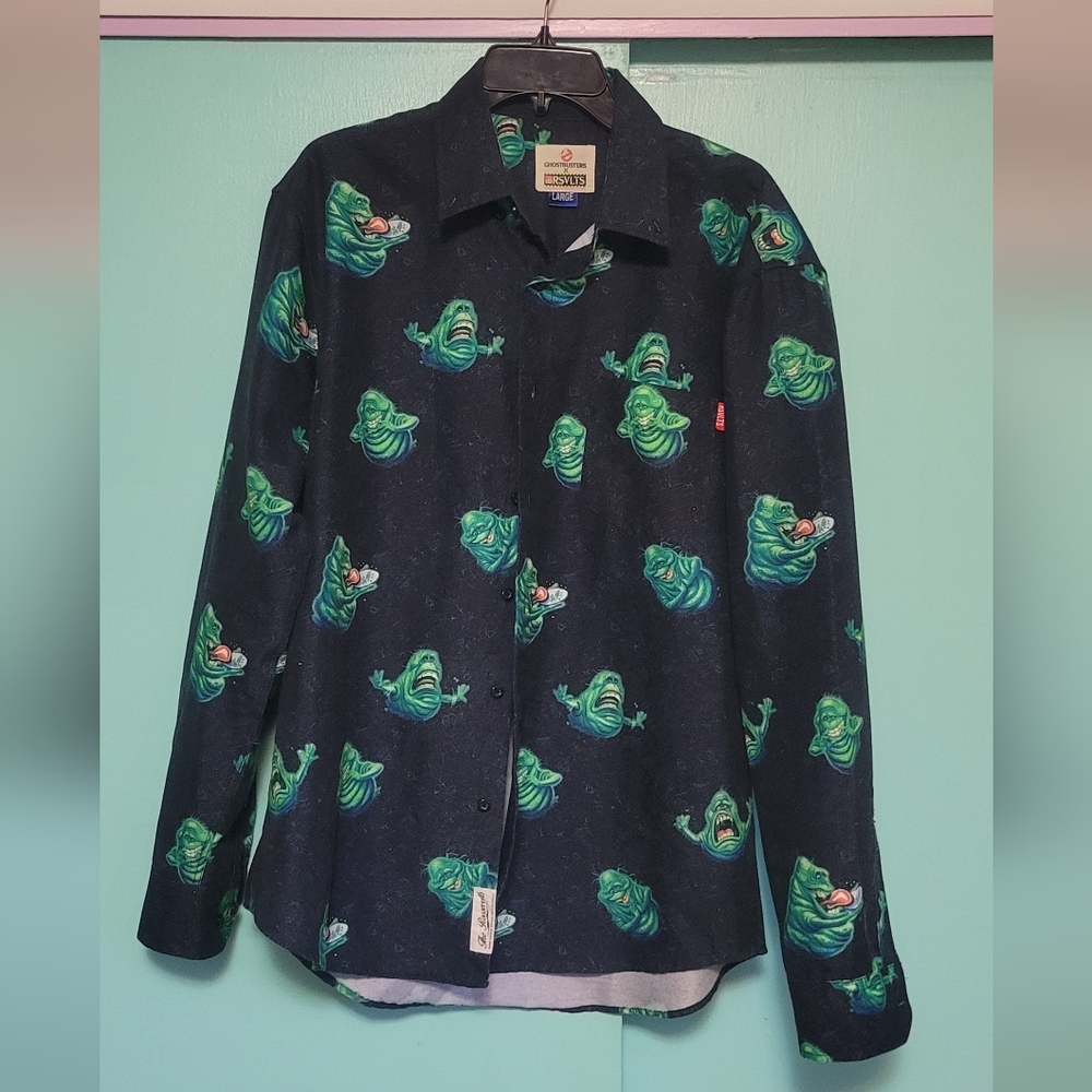 RSVLTS Ghostbusters Slimer Oxford Longsleeve Shirt